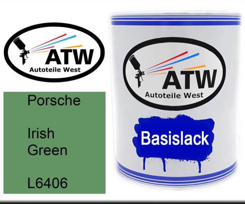 Porsche, Irish Green, L6406: 1L Lackdose, von ATW Autoteile West.